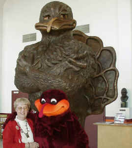 Hokie Bird Dedication - Judith, Hokie Bird and The "Big Guy"